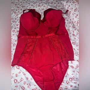 Cacique red body suit